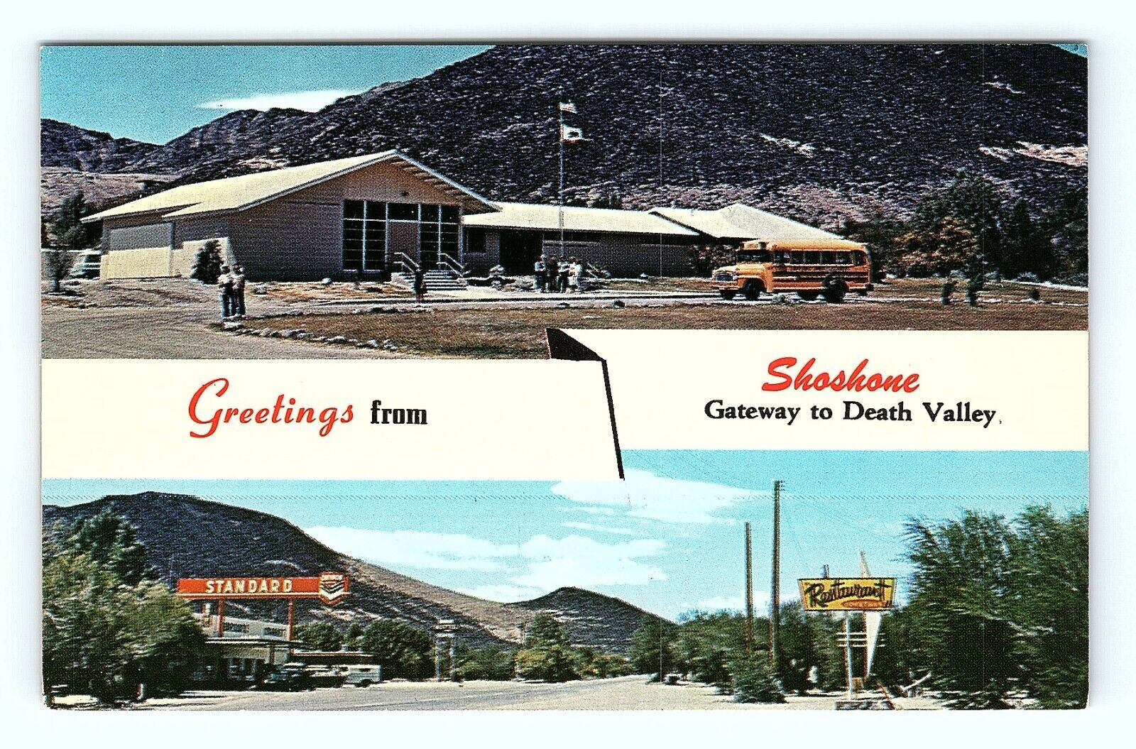 Shoshone California Greetings Postcard Gateway to Death Valley   pc34