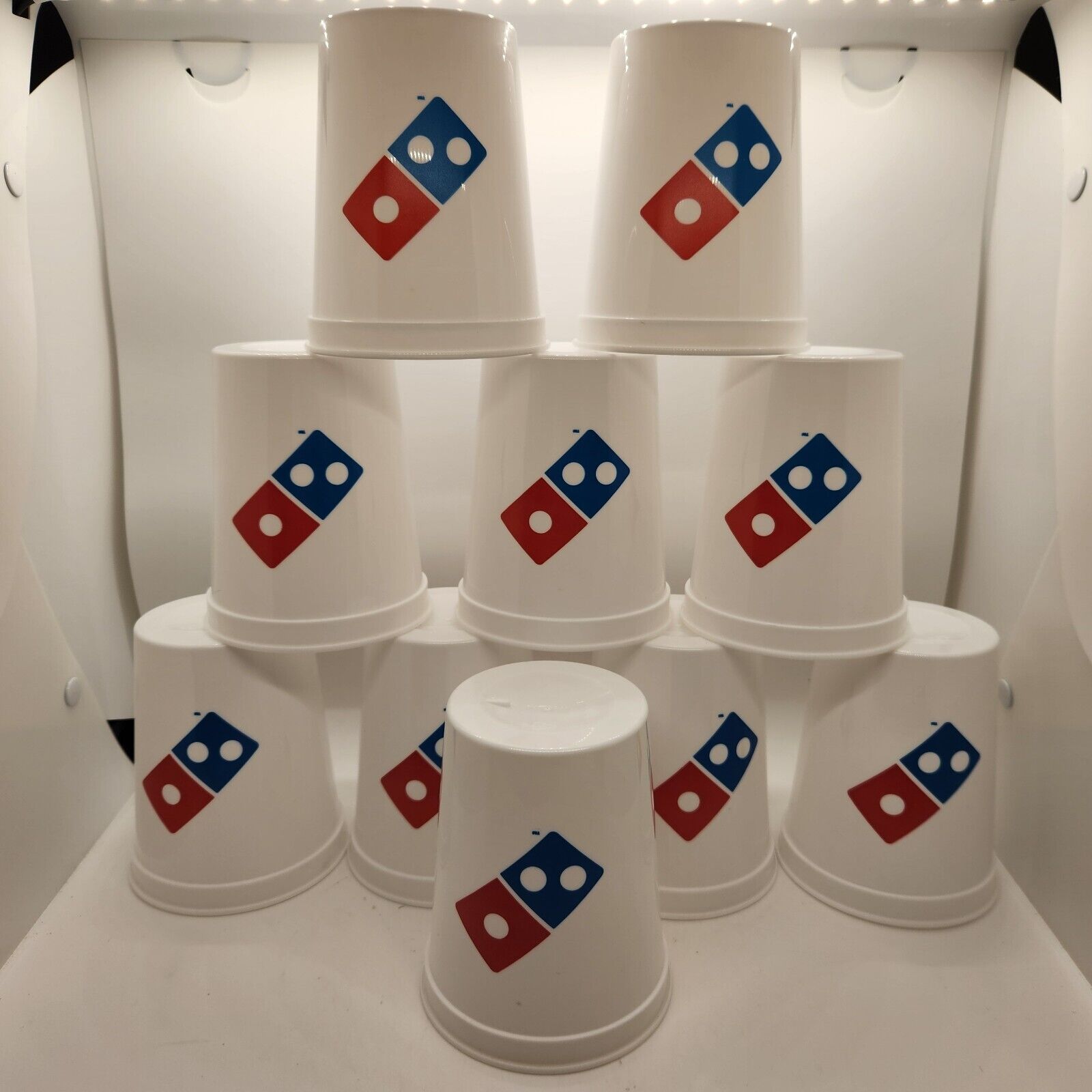 Vintage Domino\'s Pizza Brand Plastic Cups - LOT OF 10