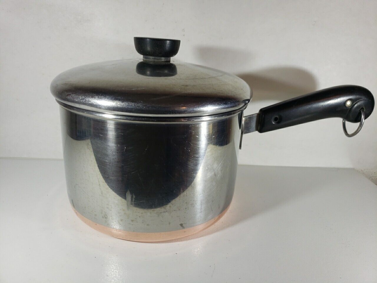 Vintage Revere Ware 2 Quart Sauce Pan Copper Bottom Patent Under Process 1948-68