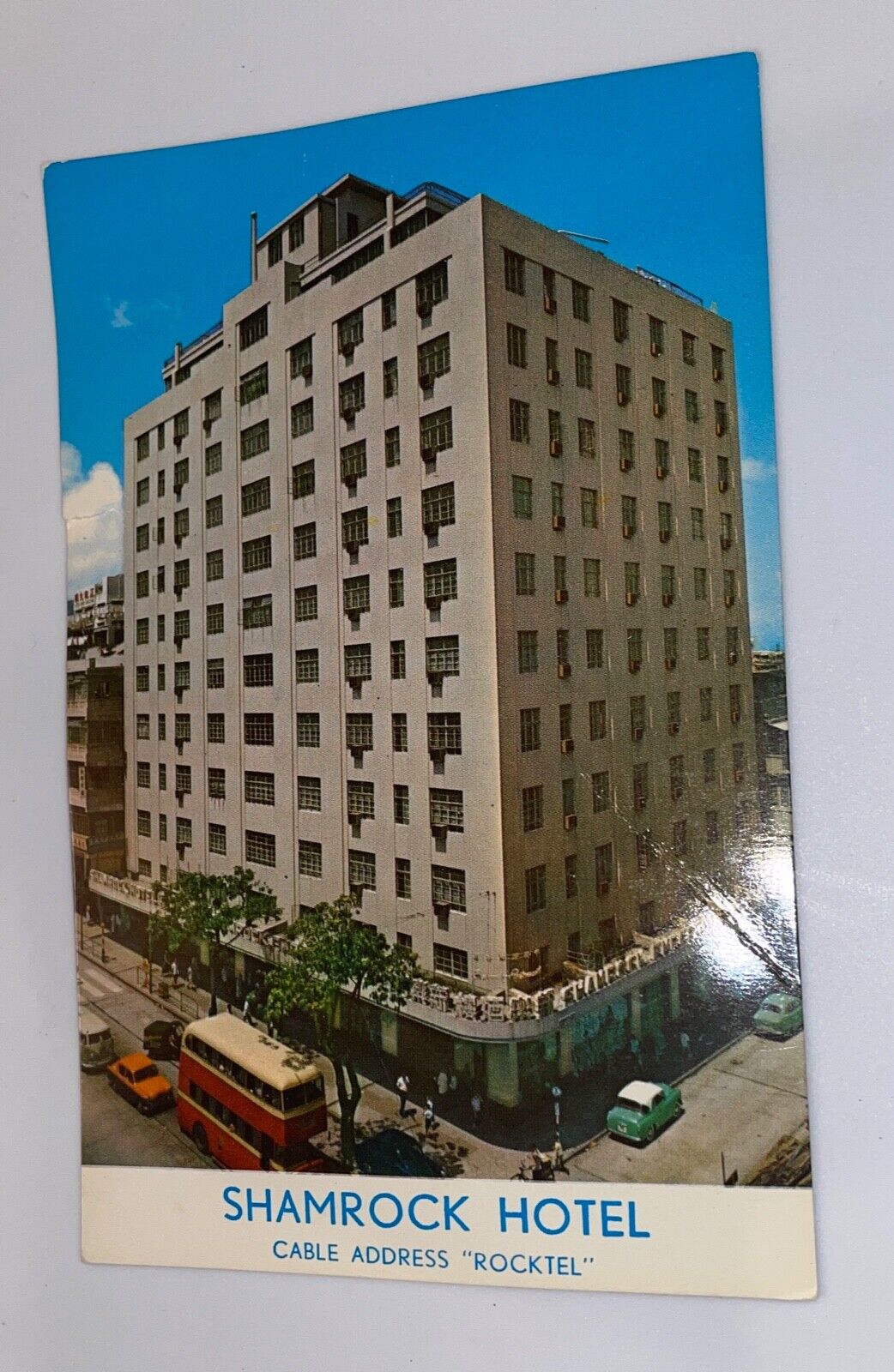 1960\'s? Kowloon Hong Kong Shamrock Hotel Postcard