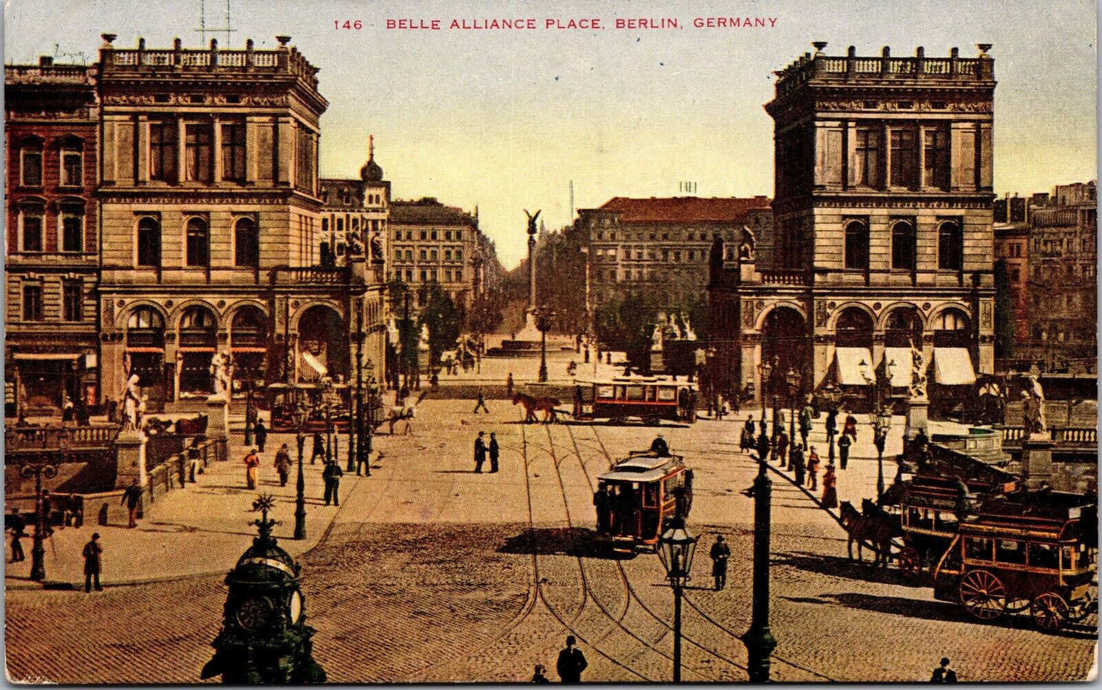 Berlin Germany Belle Alliance Place Postcard #146 Pre WWII