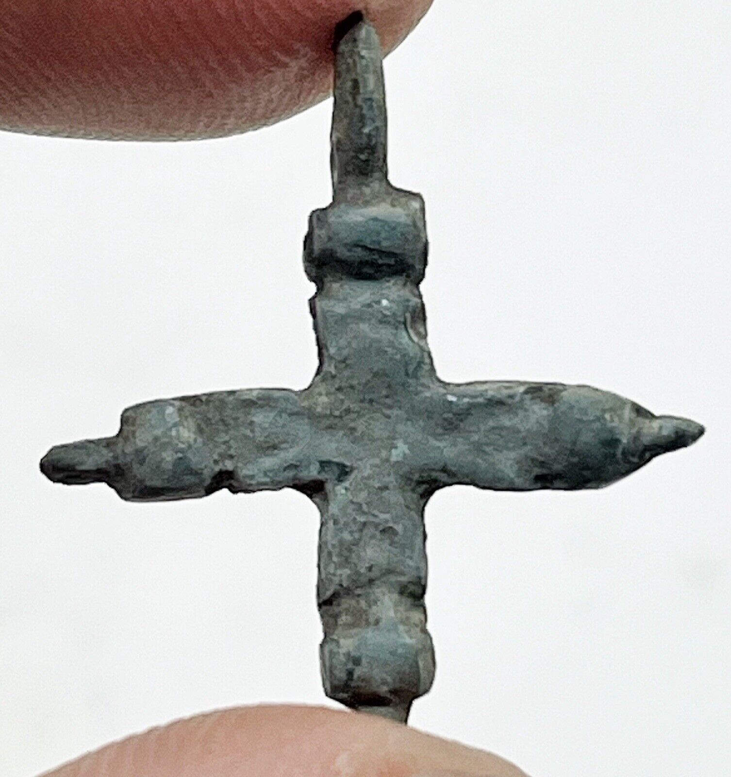 RARE Authentic Medieval Crusader Bronze Cross Artifact Circa 1095-1492 AD _ F