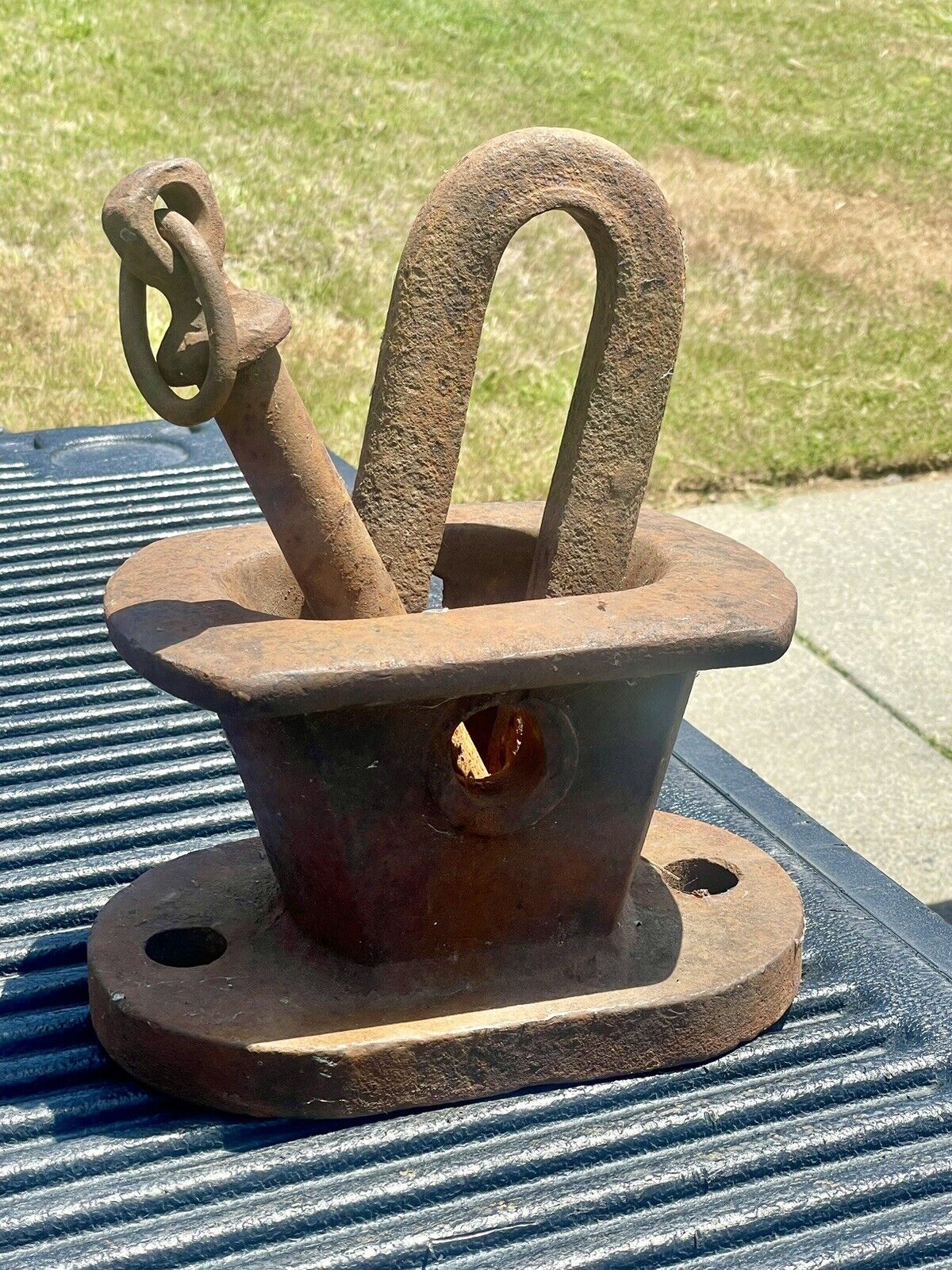 Antique Old West Railroad Link and Pin Coupler CPRR Sacramento CA Museum Grade
