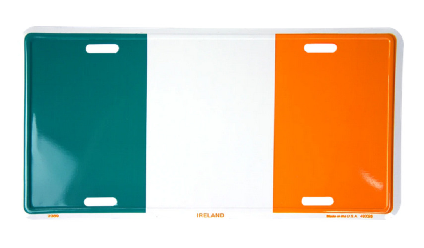 Ireland Irish Country Flag Aluminum Metal Novelty Car License Plate Sign Tag