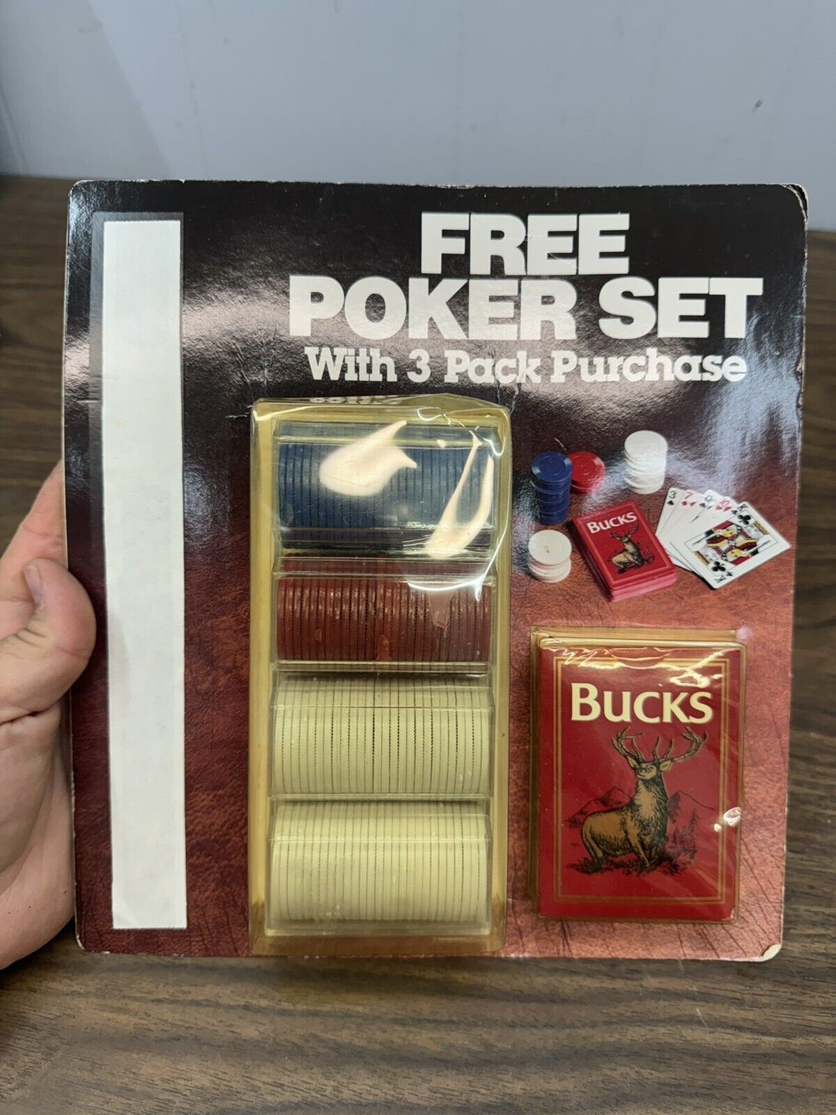 Vintage 1990 Bucks Card And Poker Chip Set Brand New