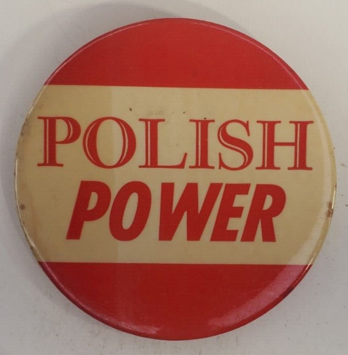 Vintage Polish Power Pinback Button