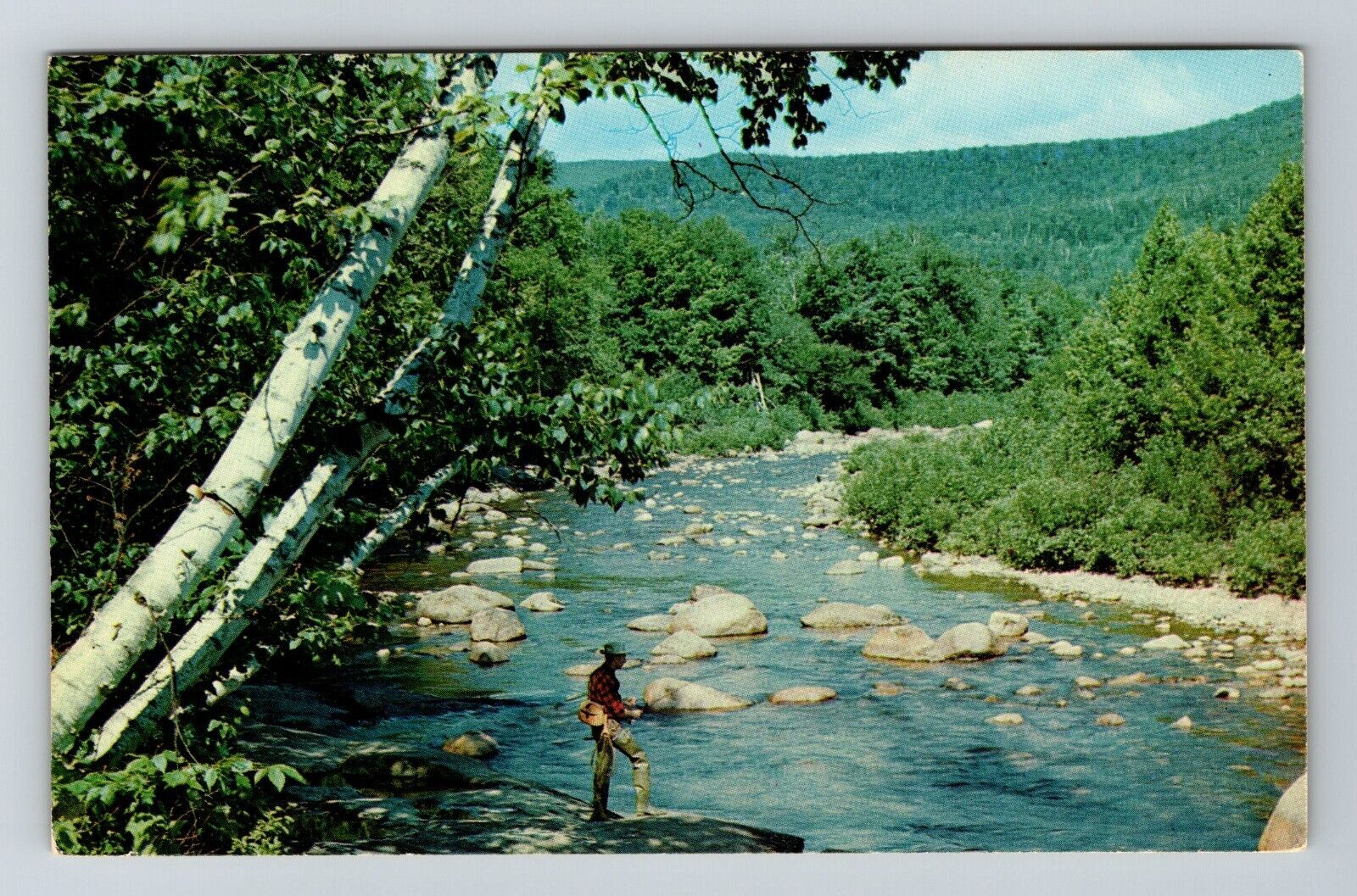 Tomkins Center MI-Michigan, Scenic General Greetings, River, Vintage Postcard