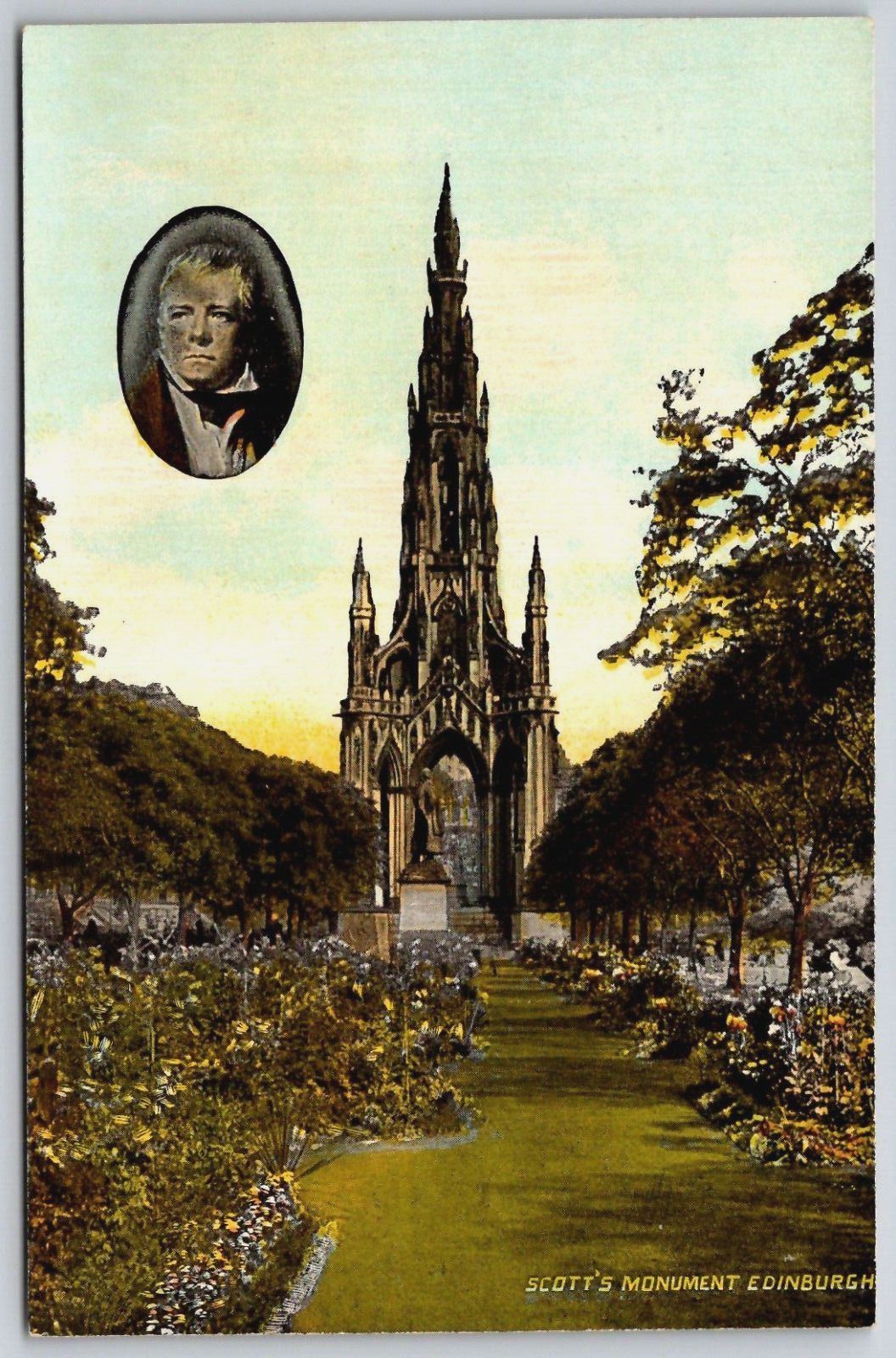Vintage Postcard - Scott\'s Monument Edinburgh - Scotland