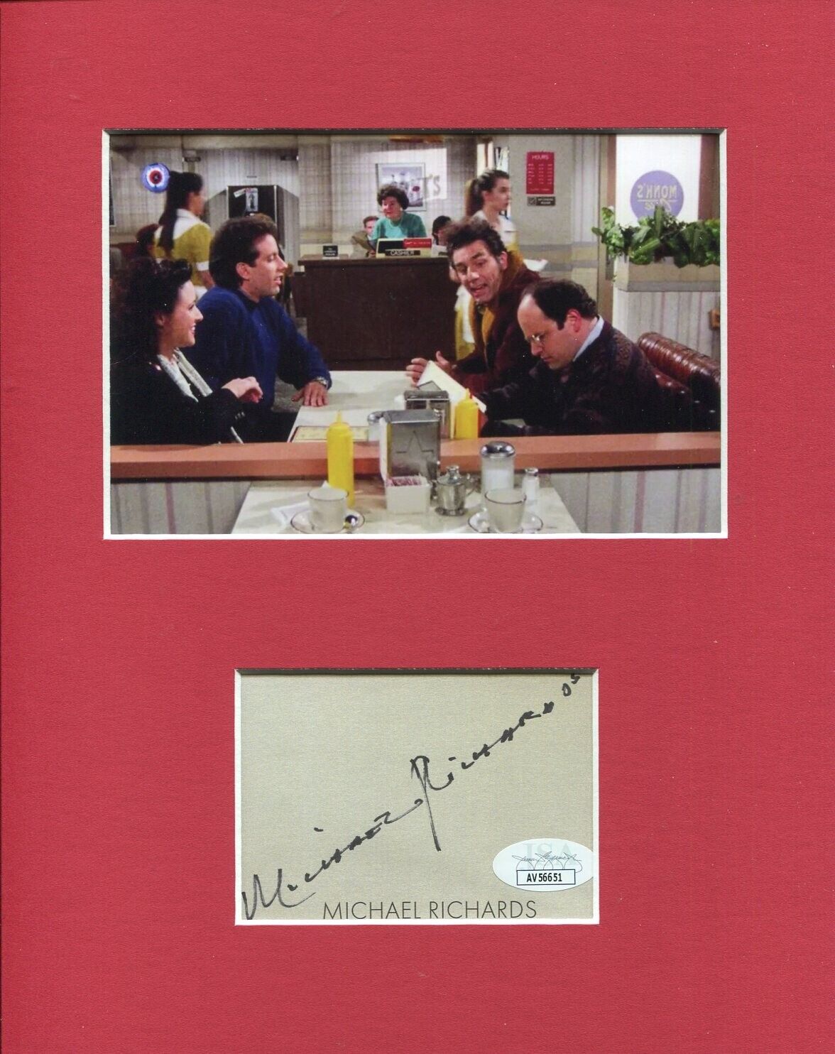 Michael Richards Cosmo Kramer Seinfeld Signed Autograph Photo Display JSA