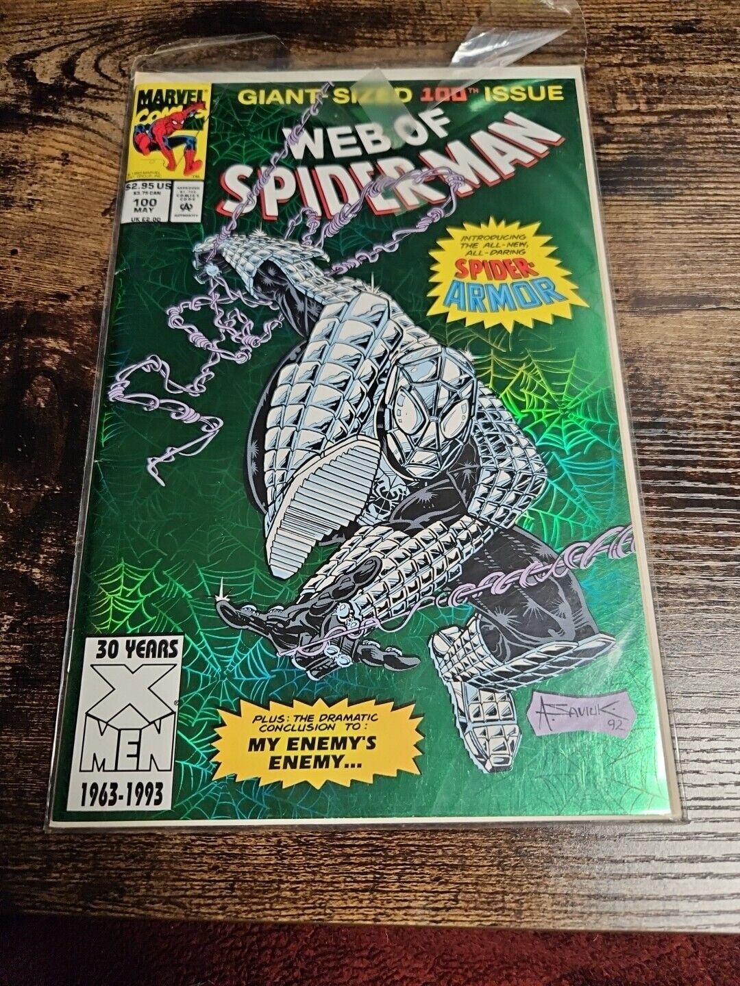Web of Spider-man 1st Appearance of Spider Armor Foil Cover