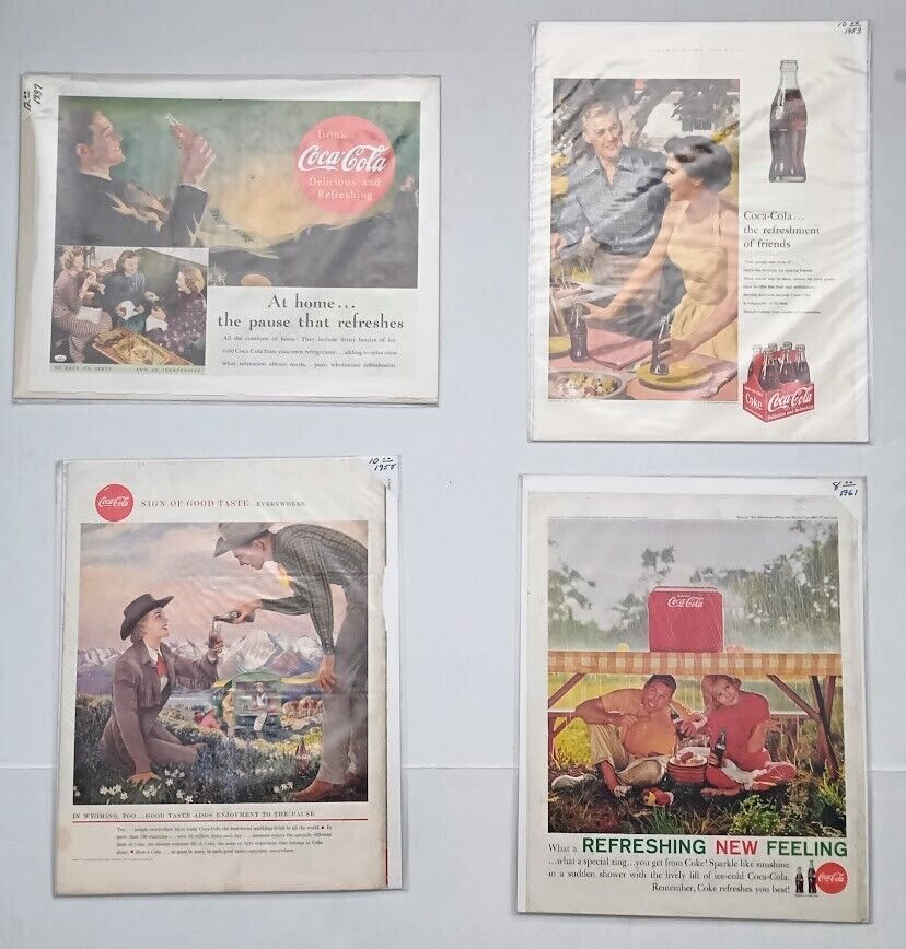 Rare (4) Vintage Coca-Cola Coke Print Ad Advertisement 1937 1953 1958 1961 -6