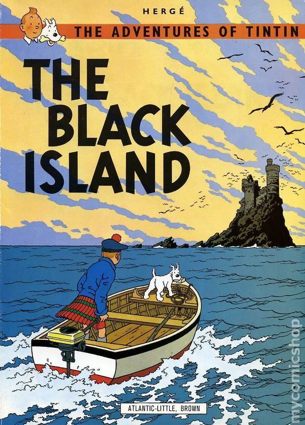 Adventures of Tintin The Black Island GN #1-REP VG 1988 Stock Image Low Grade