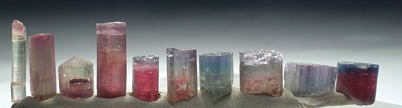 24.50 Cts Multi Color Terminated lot of tourmaline crystals 
