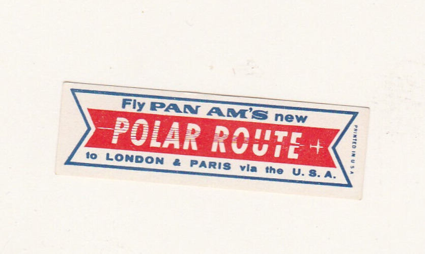PAN AM US airline poster stamp label
