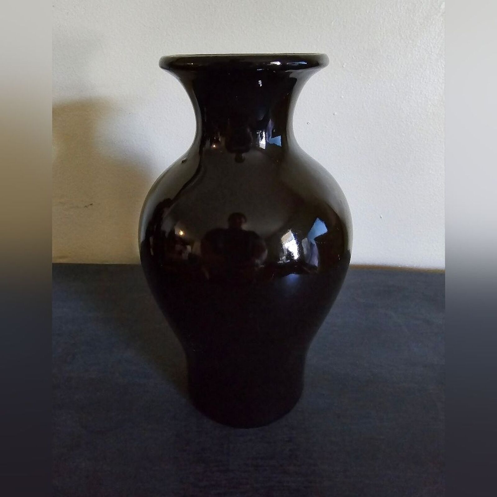 West Germany Vintage Black Ceramic Scheurich Keramik MCM Vase 299-22
