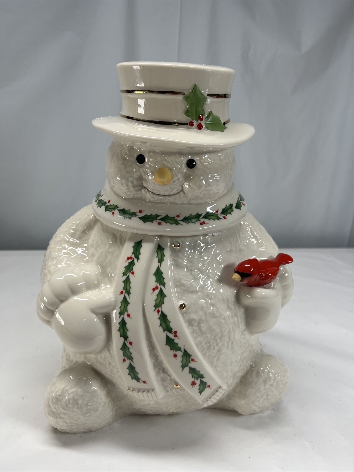 Lenox Happy Holly Days Snowman Cookie Jar