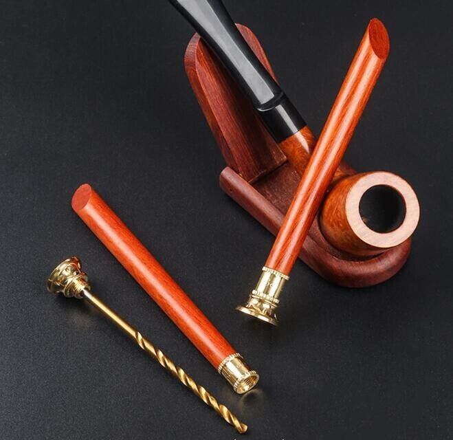 1PC Creative 2 in 1 Wood Tobacco Pipe Tamper Copper Cigar Pipe Cleaning Tools