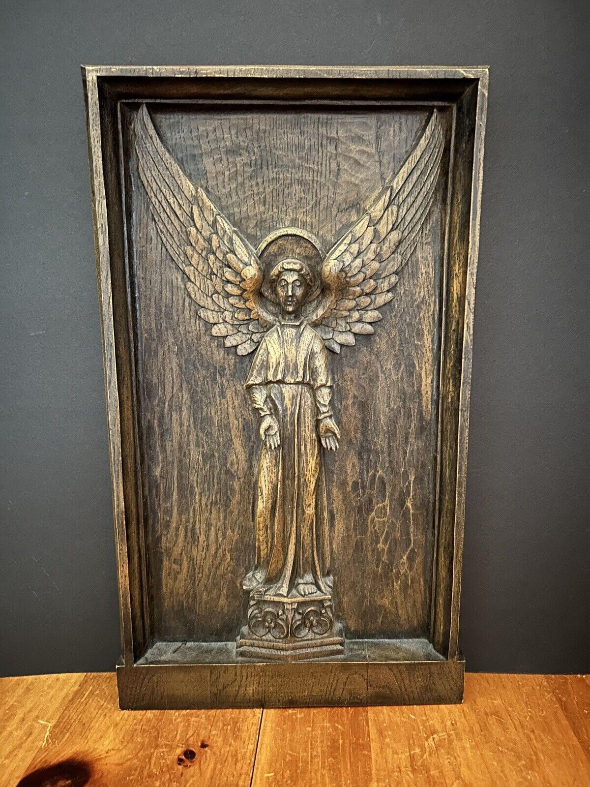 Vintage Wood Carved York Minster St. Stephen’s Chapel Angel