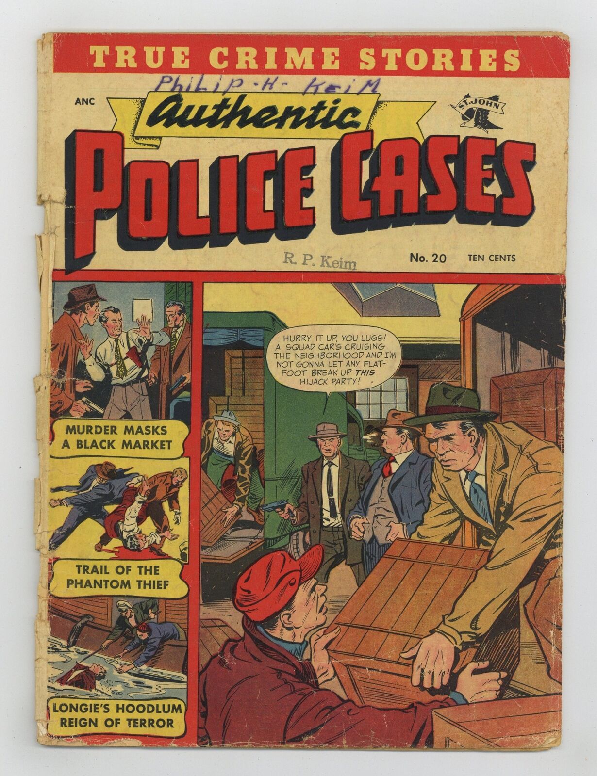 Authentic Police Cases #20 FR/GD 1.5 1952