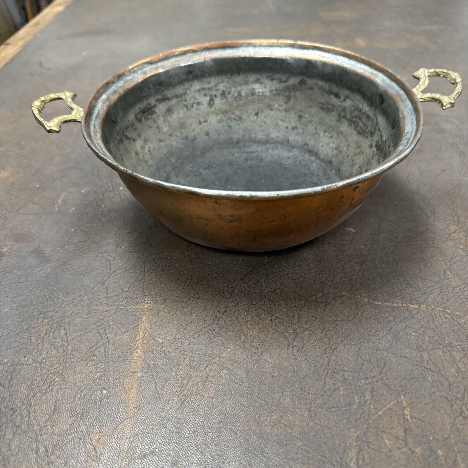 19th century copper bowl vintage