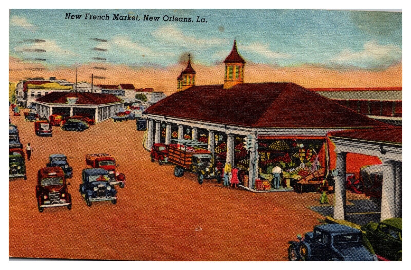 Postcard New French Market, New Orleans, La.