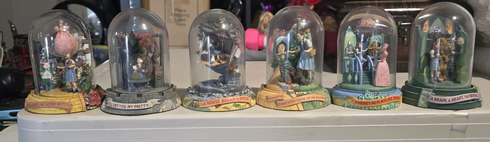 Franklin Mint Wizard Of Oz Limited Edition Domed Music Box w COA six (6) Ct