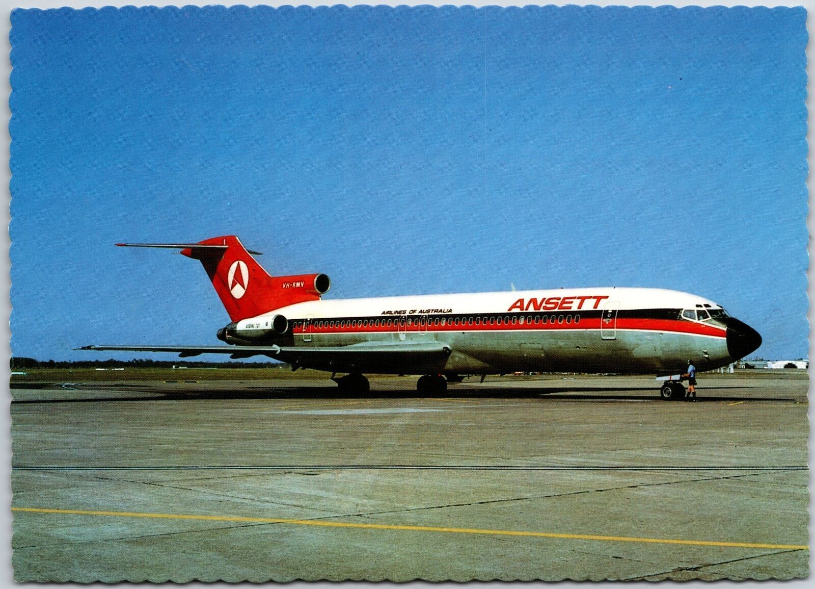 Airplane Airline sof Australia Boeing 727-200 3 P&W JT8D-15 Postcard