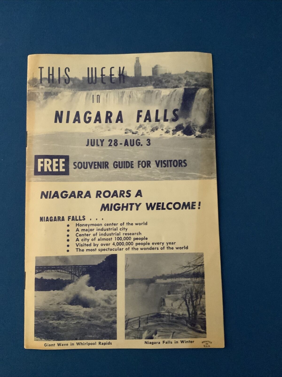 This Week In Niagara Falls July 28 - Aug 3... Vintage Brochure