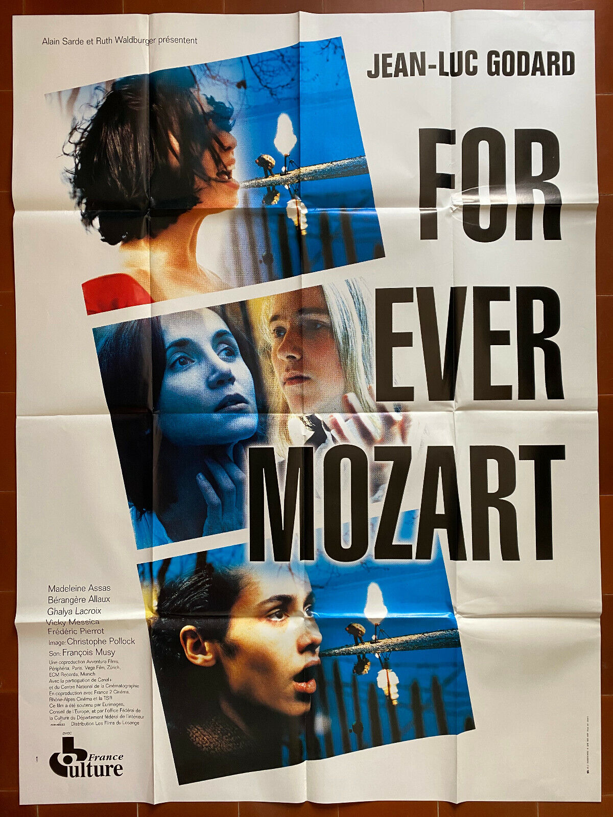 Poster for Ever Mozart Jean Luc Godard Madeleine Assas 47 3/16x63in