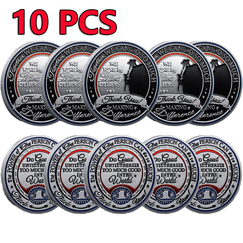 10PCS Thank You For Making A Difference Commemorative Challenge Coin Souvenir