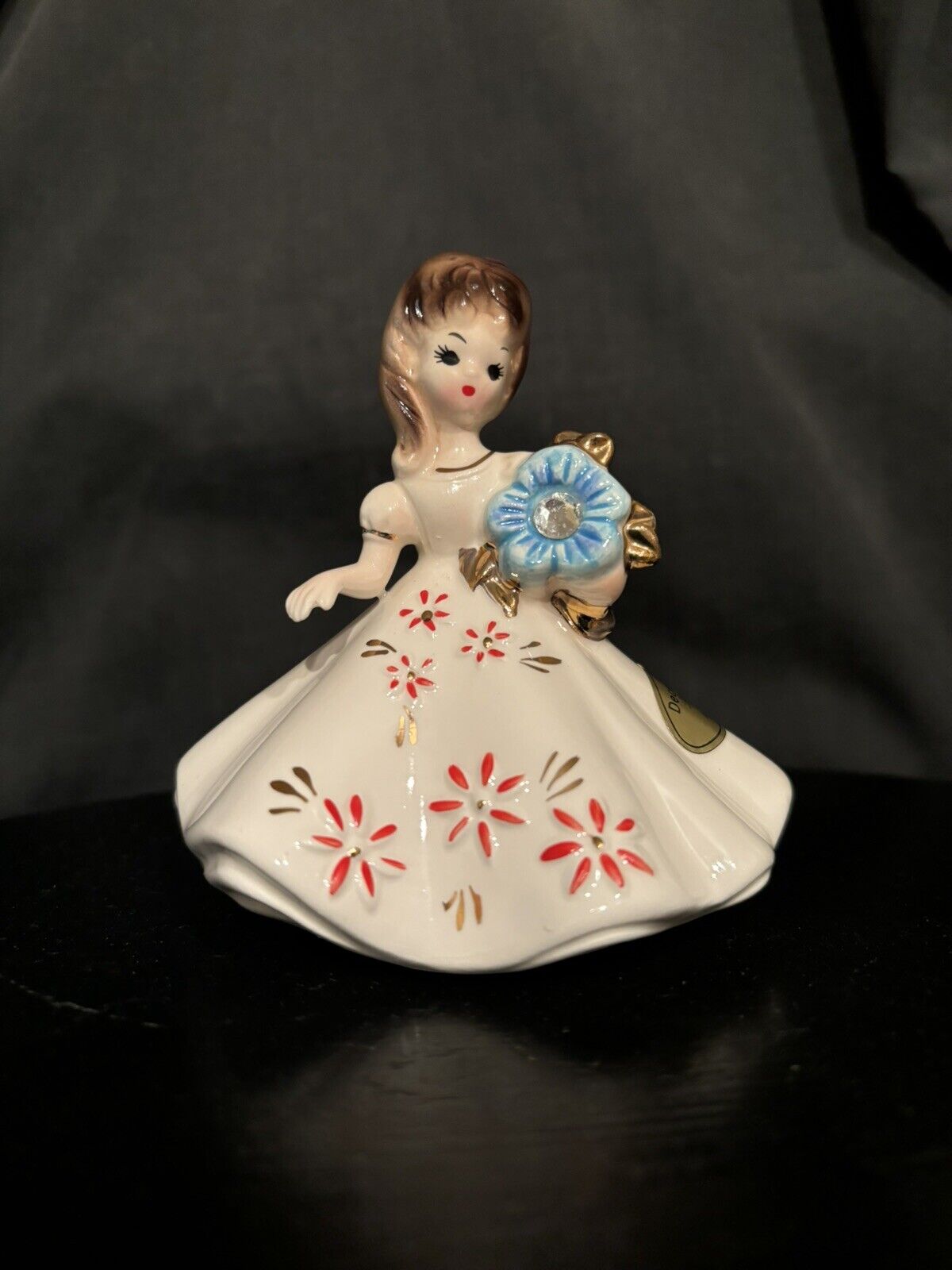 DECEMBER Josef Originals California Darling Ceramic 4” Tall Figurine