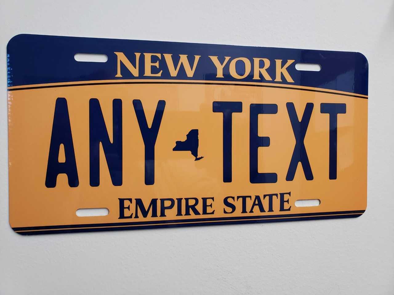 CUSTOMIZE THIS NEW YORK LICENSE PLATE - ANY TEXT YOU WANT, novelty AUTO plate