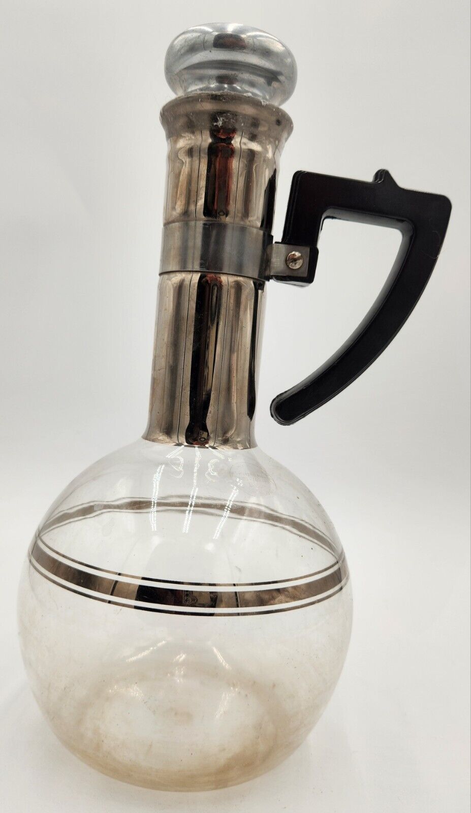 Vintage Inland Tea Coffee Carafe Teapot Hand Blown Heat Proof Glass with Stopper