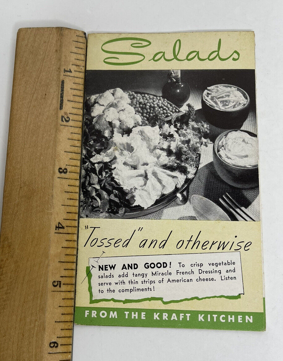 Salads Tossed And Otherwise Kraft Foods Vintage Recipes Advertisement 52146 USA