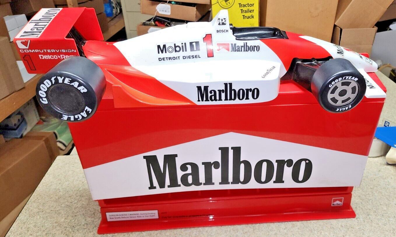 Vintage 1990s Marlboro Racing Indy Car  Cigarette Retail Display. Very Rare.