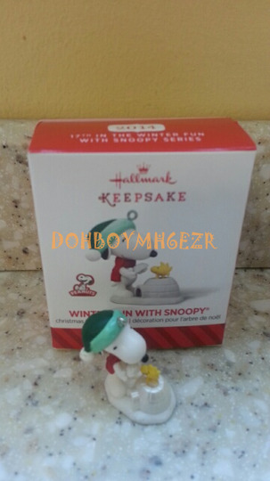 Hallmark 2014 Winter Fun with Snoopy Igloo miniature mini Christmas Ornament