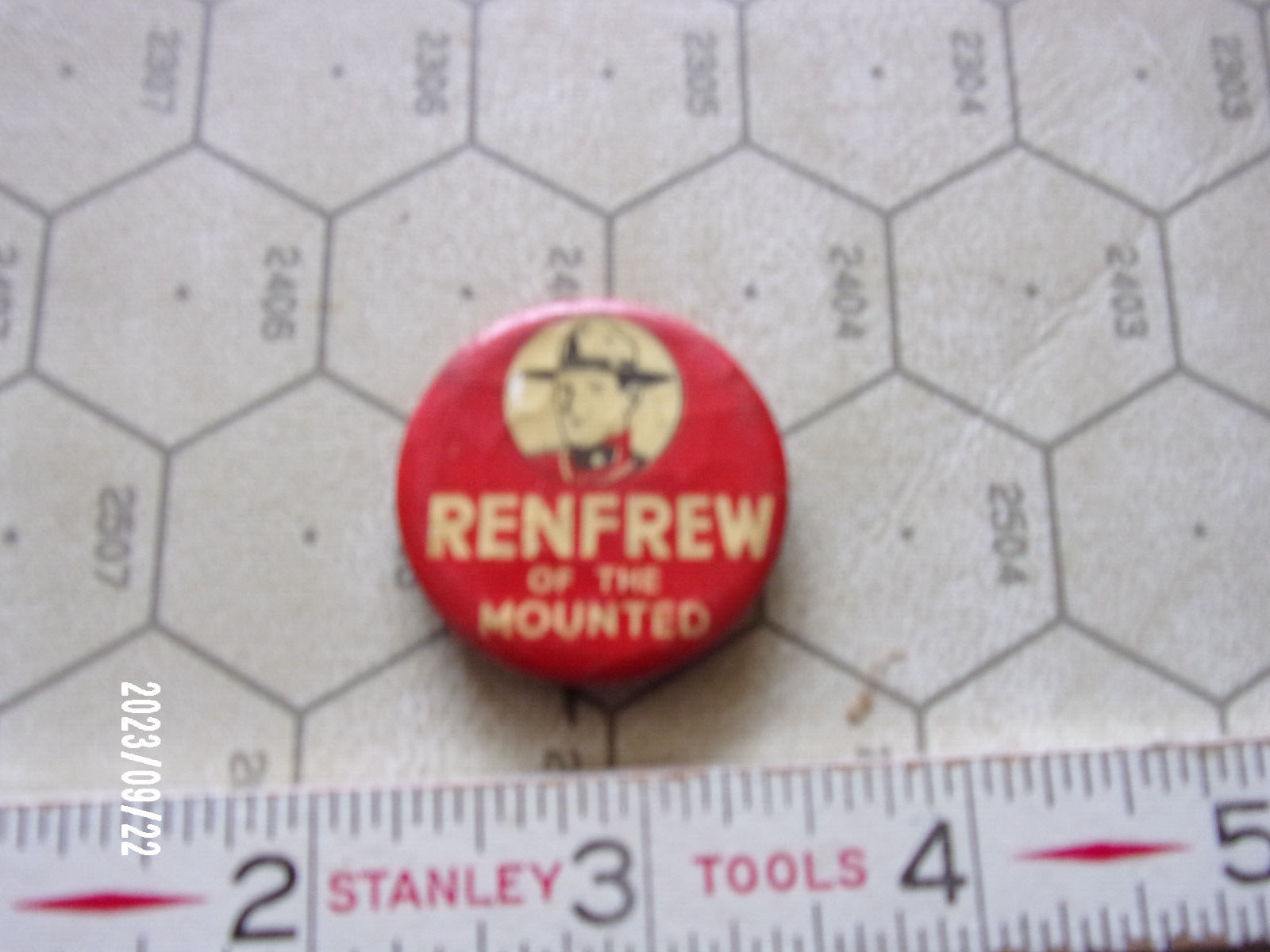 Renfrew of the Mounties Premium Pin early '30's