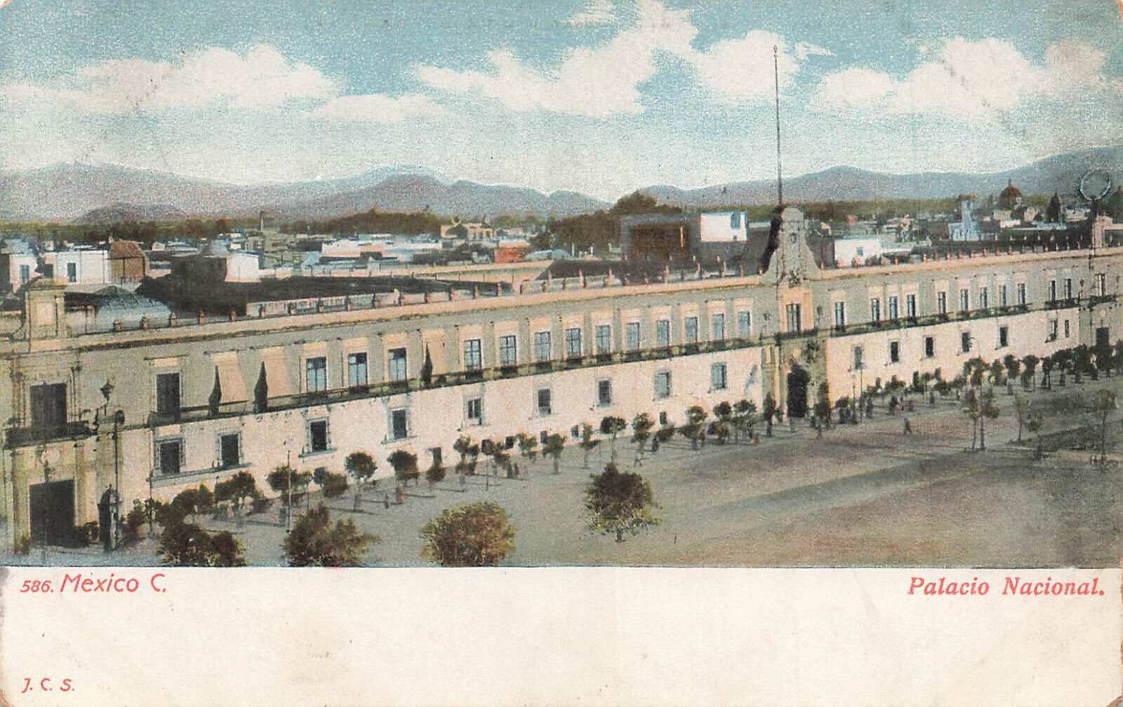 Postcard Palacio Nacional Mexico