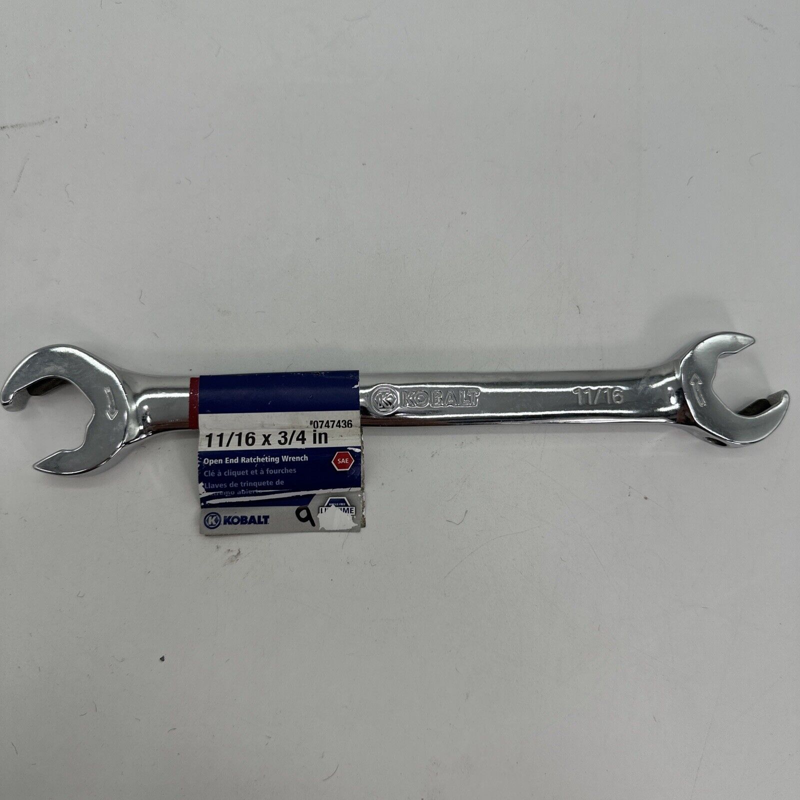 Kobalt 11/16 X 3/4 In Open End Ratcheting Wrench 🔧 New