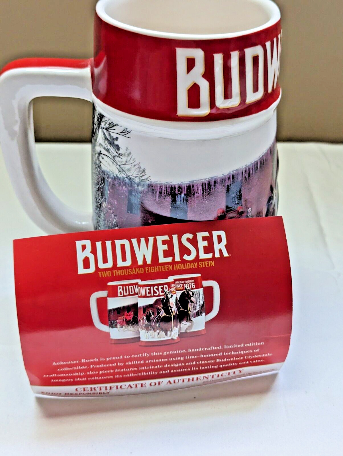 2018 Anheuser-Busch Holiday Tradition 39th Anniversary Edition with Coa