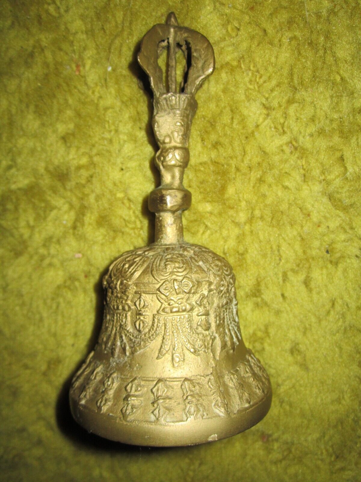 Very Decorative Metal Hand Bell~VG~Heavy & Loud