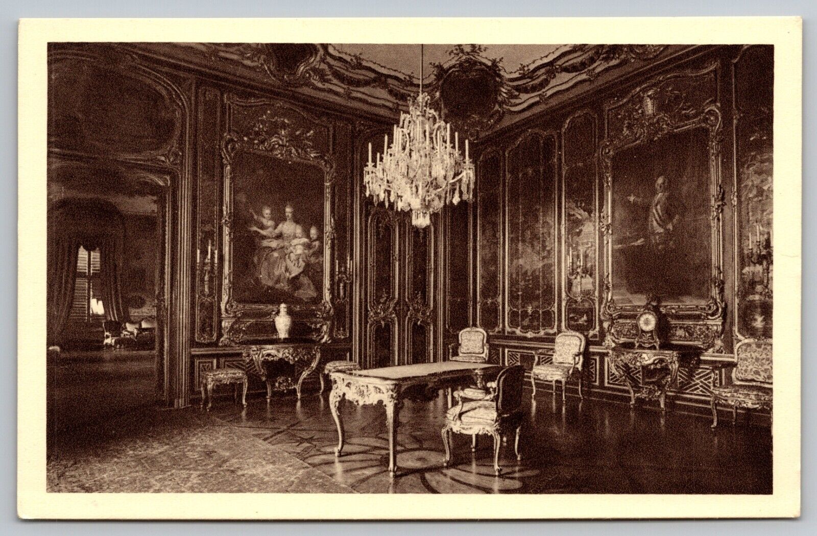 Postcard: Vieux-Laque-Zimmer, Kaiser Karls, Schloß, Schönbrunn, Wien, Unposted