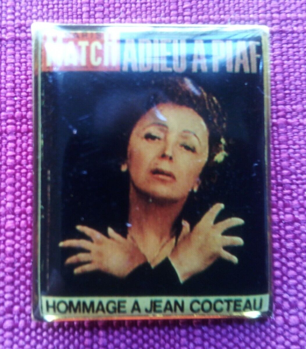Paris Match French singer EDITH PIAF rare press pins