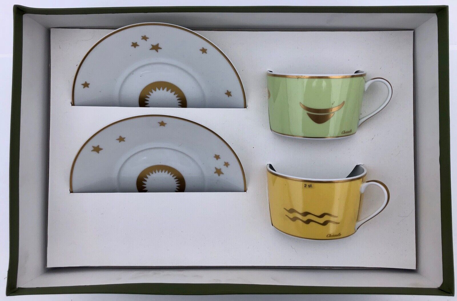 Christofle Porcelain Tea Set for 2, \