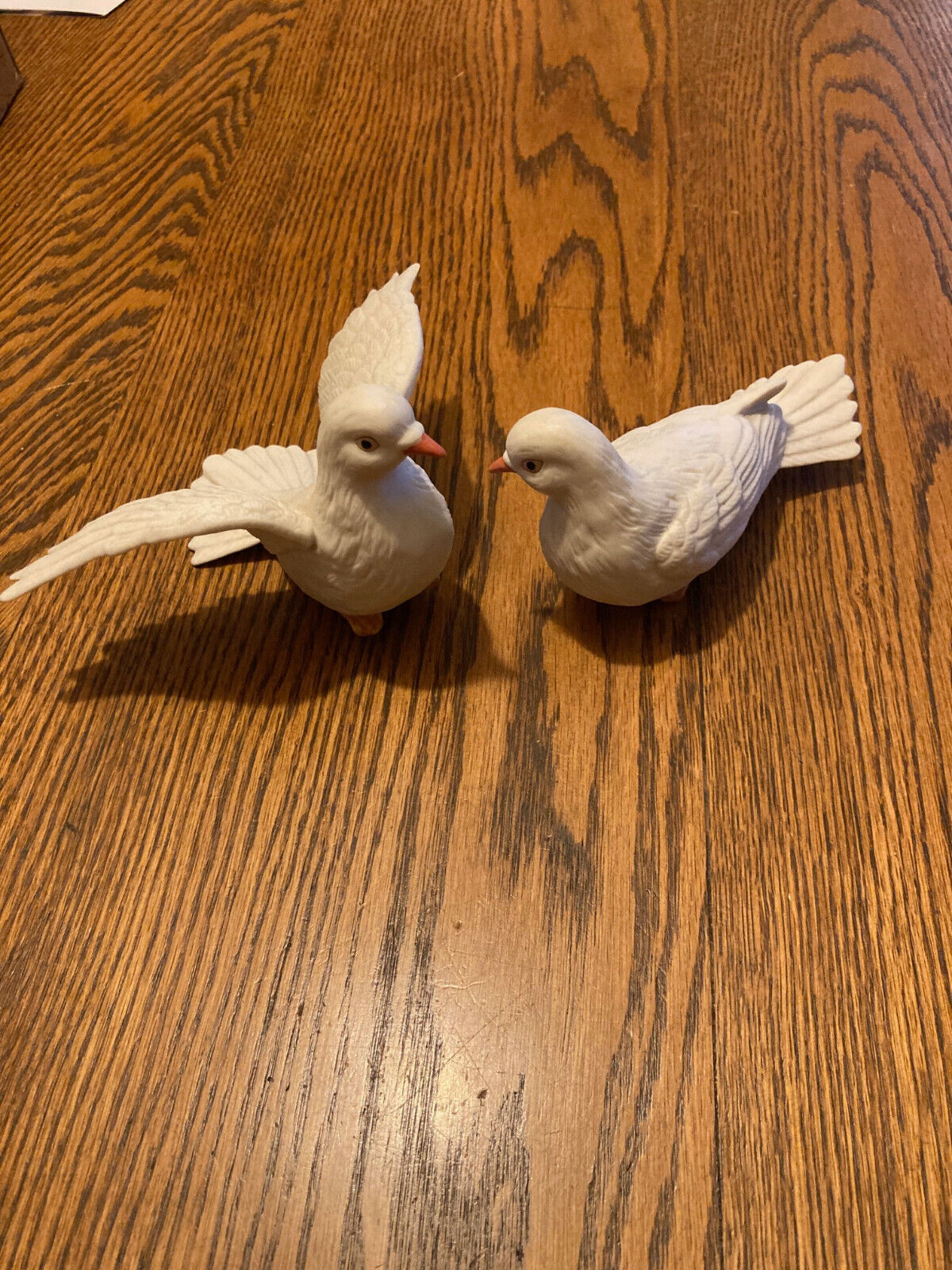 Pair of White Porcelain Doves