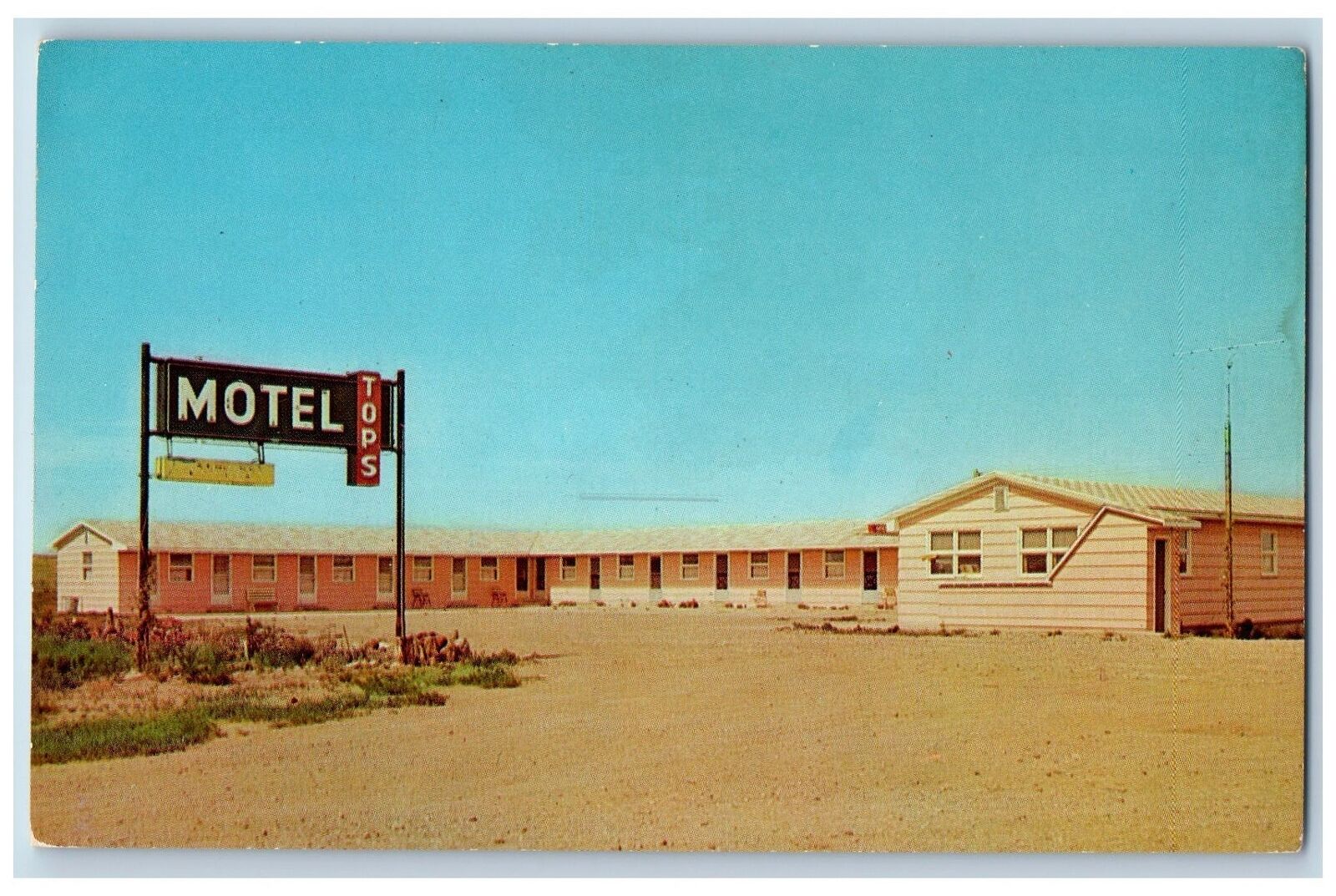 Sterling North Dakota ND Postcard Tops Motel And Restaurant Exterior Scene c1960