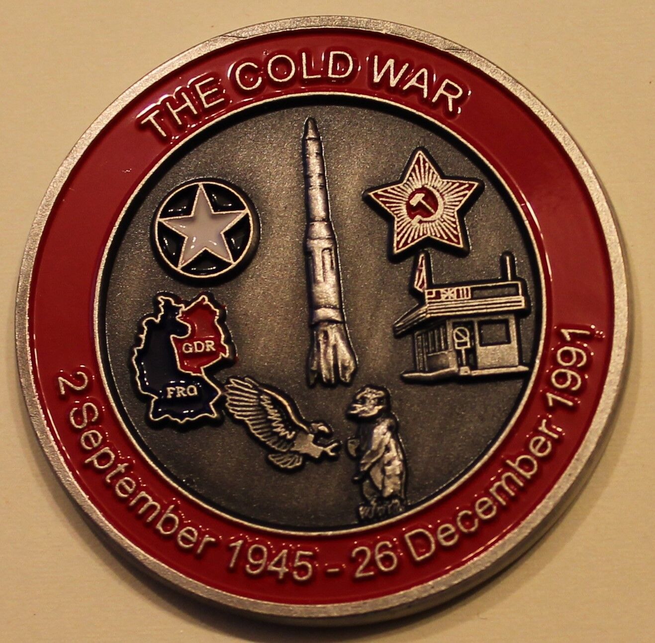 Cold War Veteran / VET Army Navy Marine Air Force Coast Guard Challenge Coin  GF