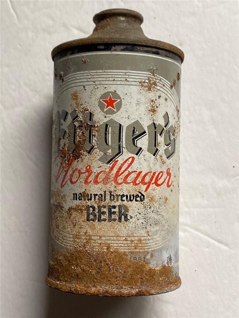 Fitger\'s Nordlager IRTP Low Profile Cone Top Beer Can Check out the 6 Pictures