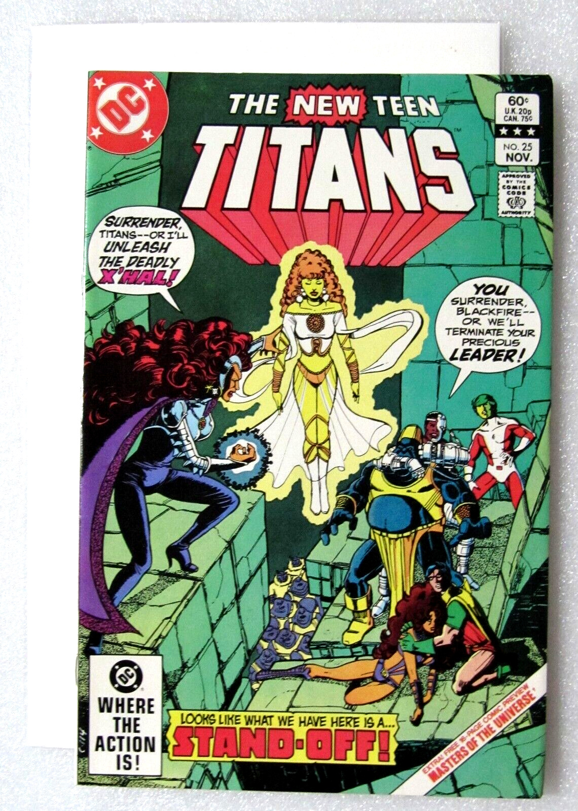 THE NEW TEEN TITANS #25 - 1982 DC COMICS - MARV WOLFMAN & PEREZ - BAG & BOARD