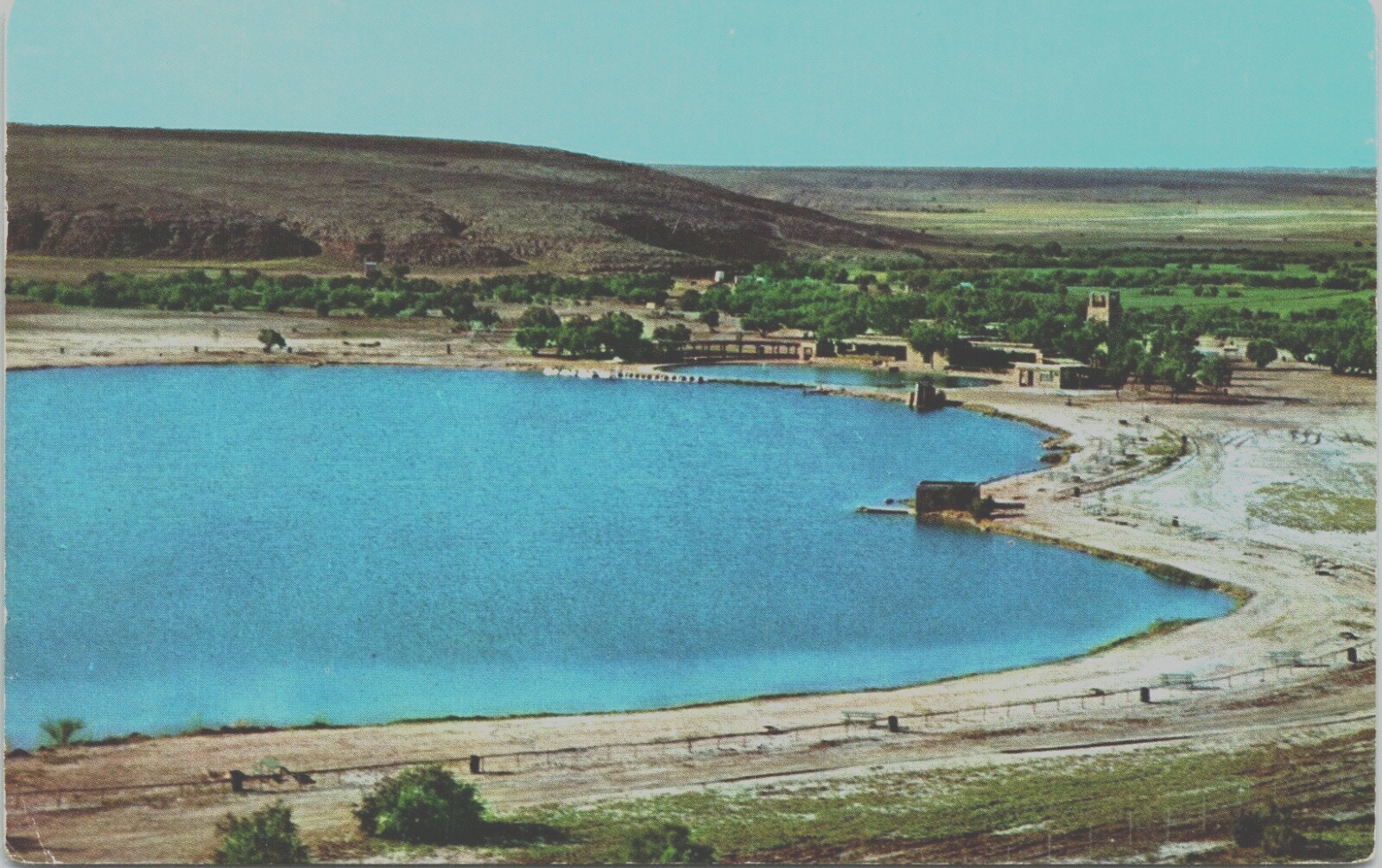 Bottomless Lakes Lea Lake Roswell New Mexico Postcard  P8C